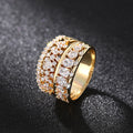 Light Luxury Geometric Multi Line Ring For Women, Premium Wedding Proposal Finger Jewelry view 2