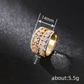 Light Luxury Geometric Multi Line Ring For Women, Premium Wedding Proposal Finger Jewelry view 4