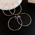 Minimalist Round Copper Clip-on Earrings Geometric Hoop Style Fashion Luxury Ear Jewelry view 2
