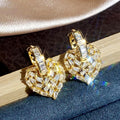Light Luxury Heart Earrings For Women, Elegant Business Commute Fashion Jewelry view 3