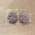 Elegant Geometric Star Stud Earrings For Women With Zircon, Fashion Niche Design Ear Jewelry view 4