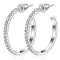 Vacation Style Hoop Earrings For Women, Trendy Micro Paved Zircon Ring Jewelry view 1