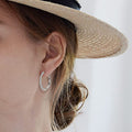 Vacation Style Hoop Earrings For Women, Trendy Micro Paved Zircon Ring Jewelry view 3