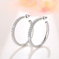 Vacation Style Hoop Earrings For Women, Trendy Micro Paved Zircon Ring Jewelry view 2