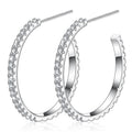 Vacation Style Hoop Earrings For Women, Trendy Micro Paved Zircon Ring Jewelry view 5