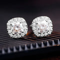 New Light Luxury Minimalist Geometric Zircon Earrings For Women Classic Daily Fashion Jewelry view 2