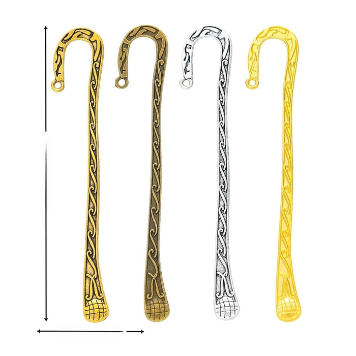 124x21x3mm Zinc Alloy Bookmark Charm Pendant for DIY Necklace Bracelet Jewelry Making