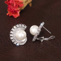 Glossy Geometric Faux Pearl Stud Earrings For Women, Light Luxury Evening Dress Jewelry view 3