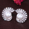 Glossy Geometric Faux Pearl Stud Earrings For Women, Light Luxury Evening Dress Jewelry view 2