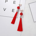 Eighteen Red Chinese Knot and Tassel Festive Earrings view 8