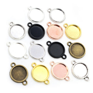 8mm Gold Zinc Alloy Charm Pendant for DIY Necklace Bracelet Jewelry Making
