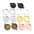 8mm Gold Zinc Alloy Charm Pendant for DIY Necklace Bracelet Jewelry Making view 5