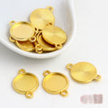 8mm Gold Zinc Alloy Charm Pendant for DIY Necklace Bracelet Jewelry Making view 4