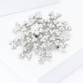 Alloy Pearl Snowflake Brooch Pin For Women's Cardigans And Coats view 3