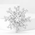 Alloy Pearl Snowflake Brooch Pin For Women's Cardigans And Coats view 2