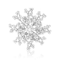 Alloy Pearl Snowflake Brooch Pin For Women's Cardigans And Coats view 5