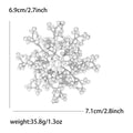 Alloy Pearl Snowflake Brooch Pin For Women's Cardigans And Coats view 4