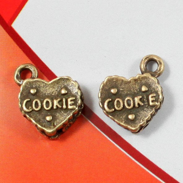 Alloy Strawberry Cake Heart Charm Pendant 14x12mm