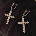 Luxury Korean Style Round Zircon Drop Earrings For Women, Fashion Daily Design Jewelry view 6