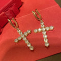 Luxury Korean Style Round Zircon Drop Earrings For Women, Fashion Daily Design Jewelry view 5