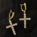 Luxury Korean Style Round Zircon Drop Earrings For Women, Fashion Daily Design Jewelry view 7