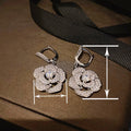 Elegant Floral Camellia Earrings For Women Sweet Temperament Fashion Flower Jewelry view 4