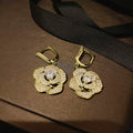 Elegant Floral Camellia Earrings For Women Sweet Temperament Fashion Flower Jewelry view 2