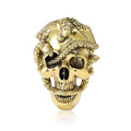 Alloy Skull Snake Brooch Pin For Halloween Sweaters And Coats view 5