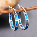 Simple Metal Plated Earrings For Women, Faux Moonstone Geometric Daily Fashion Accessories view 3