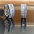 Classic Minimalist Geometric Zircon Inlaid Earrings For Women, Fashion Elegant Ear Jewelry view 3