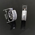 Classic Minimalist Geometric Zircon Inlaid Earrings For Women, Fashion Elegant Ear Jewelry view 4