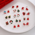 Christmas Tree Bell Wreath Asymmetric Stud Earrings Light Luxury Style Fashion Earrings For Women view 1