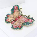 Alloy Rhinestone Large Butterfly Brooch Pin For Elegant Womens Clothing view 3