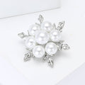Alloy Pearl Mini Snowflake Brooch Pin For Women's Coats view 3