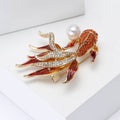 Alloy Rhinestone Goldfish Brooch Pin For Coats Cardigans And Lapels view 3