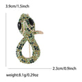 Alloy Rhinestone Mini Snake Brooch Pin For Unisex Fashion Apparel view 4
