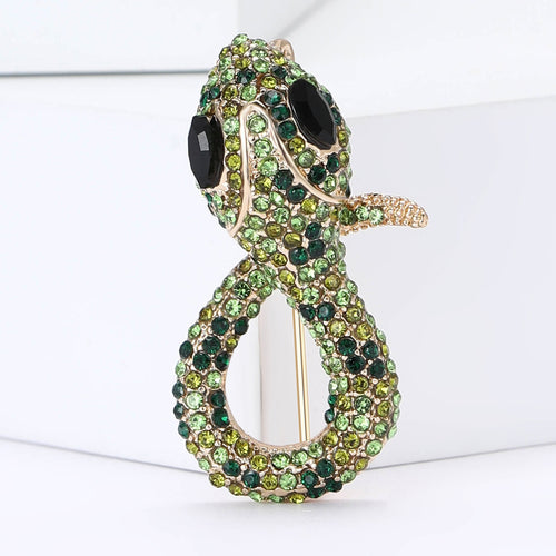 Alloy Rhinestone Mini Snake Brooch Pin For Unisex Fashion Apparel