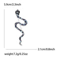 Luxury Alloy Rhinestone Snake Brooch Pin For Suits And Coats view 6