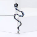 Luxury Alloy Rhinestone Snake Brooch Pin For Suits And Coats view 2