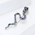 Luxury Alloy Rhinestone Snake Brooch Pin For Suits And Coats view 3
