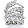 Exaggerated Multi Layer Line Design Ring, Luxury Statement Finger Ring With High-End Fashion Style view 5