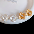 Light Luxury Copper Zircon Flower Stud Earrings For Women Minimalist Fashion Jewelry view 1