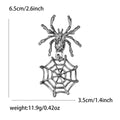 Alloy Spider Web Brooch Pin For Halloween Clothing Decoration view 4
