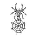 Alloy Spider Web Brooch Pin For Halloween Clothing Decoration view 5