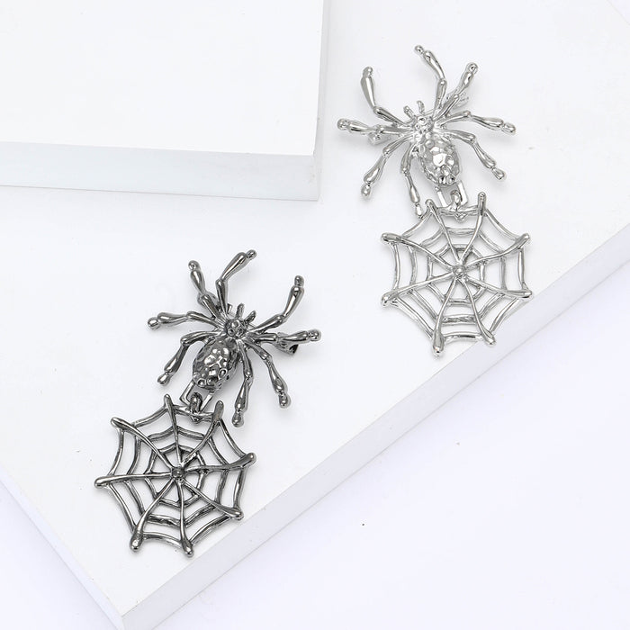 Alloy Spider Web Brooch Pin For Halloween Clothing Decoration