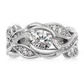 Textured Geometric Zircon Ring For Women, Elegant Light Luxury European Style Finger Jewelry view 5
