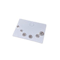 Gold Plated Copper Round Zircon Stud Earrings With Silver Posts, Light Luxury Geometric Jewelry view 5