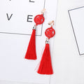 Eighteen Red Chinese Knot and Tassel Festive Earrings view 12