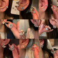Light Luxury Asymmetric Horn Stud Earrings With Faux Pearl And Sparkling Rhinestone Accents view 1