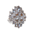 Sparkling Rhinestone Flower Ring For Women view 5